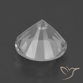 Cuarzo blanco natural de 6,33 ct, corte redondo, VVS