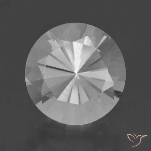 7.29ct Natural Blanco Cuarzo, Redondo, VVS