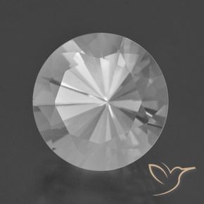 Cuarzo Blanco natural de 7.29 ct, Redondo, VVS