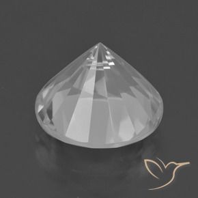 Cuarzo Blanco natural de 7.29 ct, Redondo, VVS
