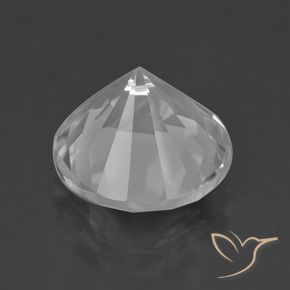 Cuarzo Blanco natural de 6.27 ct, Redondo, VVS