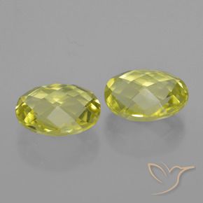 Gemas de Cuarzo Amarillo medio natural de 4.72 ct, Ovalada, VVS