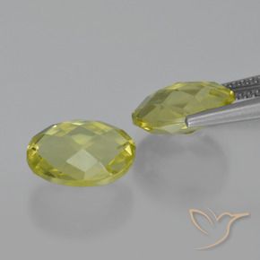 Gemas de Cuarzo Amarillo maíz natural de 4.65 ct, Ovalada, VVS-VS
