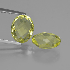 Gemas de Cuarzo Amarillo medio natural de 5.02 ct, Corte Óvalo, VVS-VS