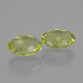 Gemas de Cuarzo Amarillo medio natural de 5.02 ct, Corte Óvalo, VVS-VS