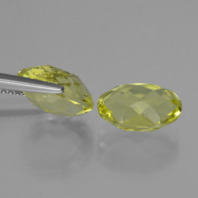 Gemas de Cuarzo Amarillo medio natural de 5.02 ct, Corte Óvalo, VVS-VS