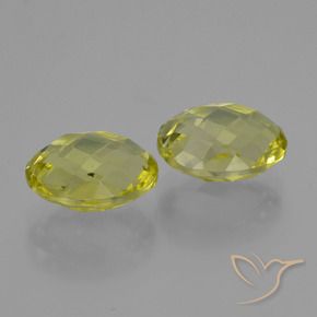 Gemas de Cuarzo Amarillo medio natural de 5.04 ct, Ovalada, VVS-VS