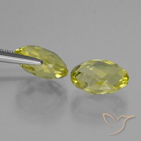 Gemas de Cuarzo Amarillo medio natural de 5.04 ct, Ovalada, VVS-VS