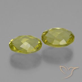 Gemas de Cuarzo Amarillo claro natural de 4.52 ct, Corte Óvalo, VVS-VS