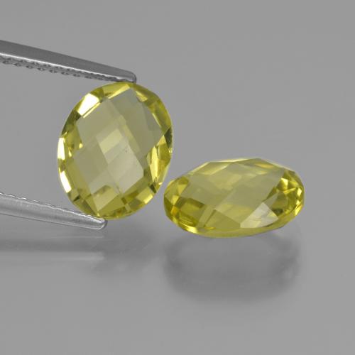 Gemas de cuarzo amarillo natural de 4,16 ct, corte óvalo, VVS-VS
