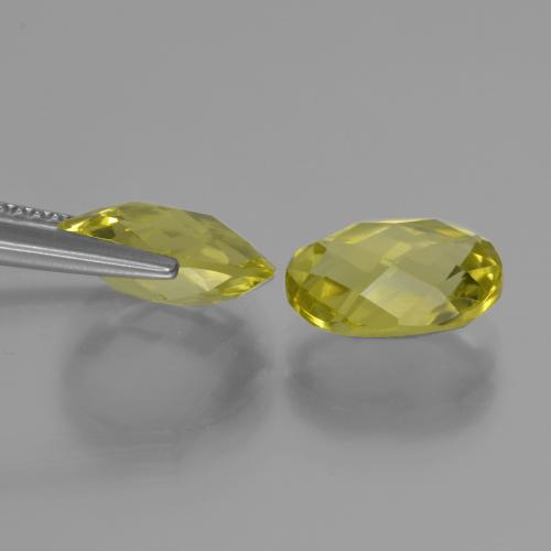 Gemas de cuarzo amarillo natural de 4,16 ct, corte óvalo, VVS-VS