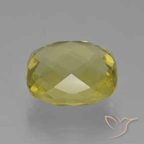 Cuarzo Amarillo claro natural de 20.60 ct, Forma Cojín, VVS-VS