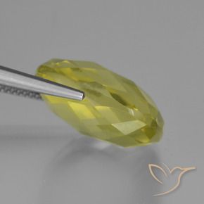Cuarzo Amarillo claro natural de 20.60 ct, Forma Cojín, VVS-VS