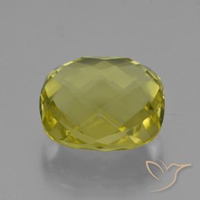 Cuarzo Amarillo claro natural de 24.10 ct, Forma Cojín, VVS-VS