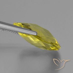 Cuarzo Amarillo claro natural de 14.90 ct, Forma Cojín, VVS