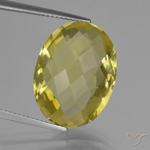 14.16ct Natural Amarillo claro Cuarzo, Ovalada, VS