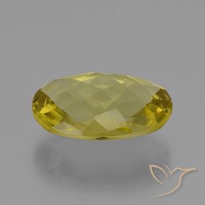 Cuarzo Amarillo claro natural de 14.16 ct, Ovalada, VS