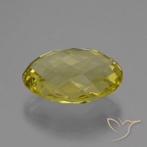 Cuarzo Amarillo piña natural de 15.69 ct, Ovalada, VVS