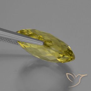 Cuarzo Amarillo piña natural de 15.69 ct, Ovalada, VVS