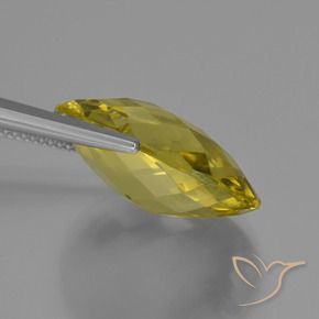 Cuarzo Amarillo claro natural de 15.21 ct, Ovalada, VS