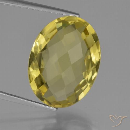 15.41ct Natural Amarillo claro Cuarzo, Ovalada, VS