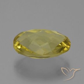 Cuarzo Amarillo claro natural de 15.41 ct, Ovalada, VS