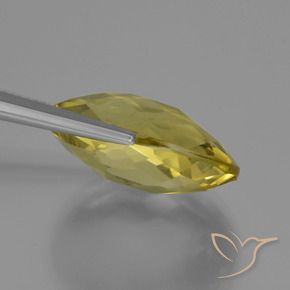 Cuarzo Amarillo claro natural de 15.41 ct, Ovalada, VS
