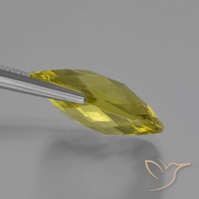 Cuarzo Amarillo piña natural de 14.59 ct, Forma Cojín, VVS
