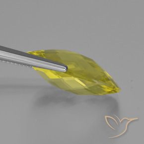 Cuarzo Amarillo claro natural de 14.01 ct, Forma Cojín, VVS