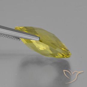 Cuarzo Amarillo claro natural de 15.22 ct, Forma Cojín, VVS