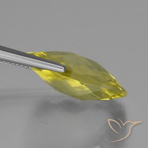 Cuarzo Amarillo claro natural de 14.81 ct, Forma Cojín, VVS