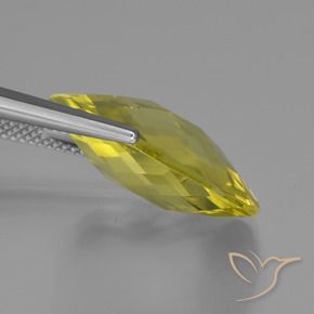 Cuarzo Amarillo piña natural de 14.69 ct, Forma Cojín, VVS