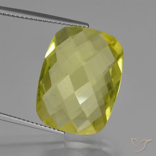 14.91ct Natural Amarillo claro Cuarzo, Forma Cojín, VVS