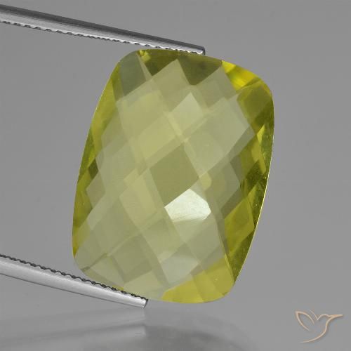 14.86ct Natural Amarillo limón Cuarzo, Forma Cojín, VVS