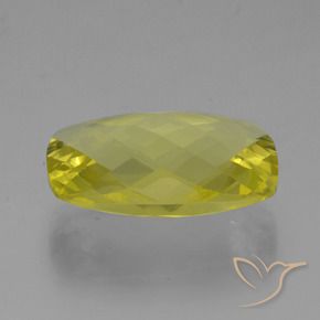 Cuarzo Amarillo limón natural de 14.86 ct, Forma Cojín, VVS
