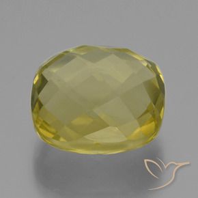 Cuarzo Amarillo claro natural de 28.09 ct, Forma Cojín, VVS-VS