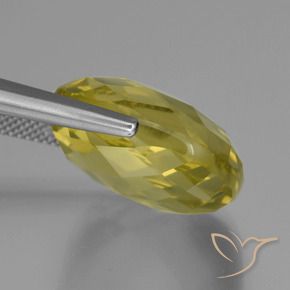 Cuarzo Amarillo claro natural de 28.09 ct, Forma Cojín, VVS-VS