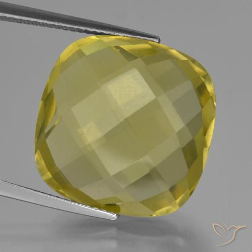 25.83ct Natural Amarillo piña Cuarzo, Forma Cojín, VVS