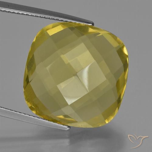 24.24ct Natural Amarillo claro Cuarzo, Forma Cojín, VVS