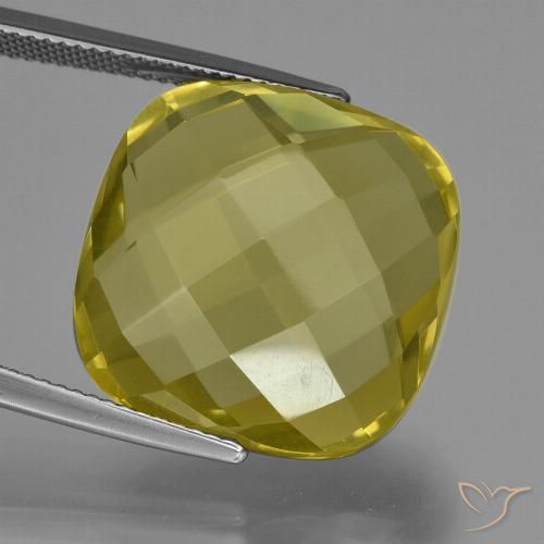 28.20ct Natural Amarillo claro Cuarzo, Forma Cojín, VVS