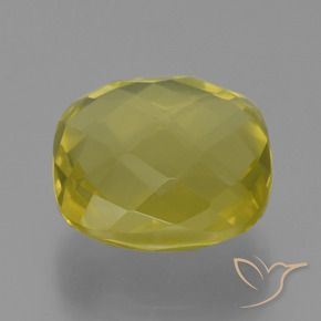 Cuarzo Amarillo claro medio natural de 26.94 ct, Forma Cojín, VVS