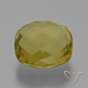 Cuarzo Amarillo claro natural de 25.94 ct, Forma Cojín, VVS-VS