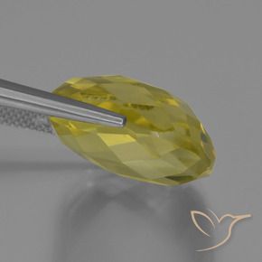 Cuarzo Amarillo claro natural de 27.25 ct, Forma Cojín, VVS-VS