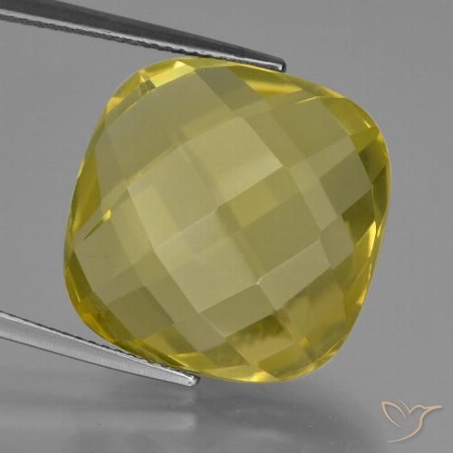 27.14ct Natural Amarillo claro Cuarzo, Forma Cojín, VVS-VS