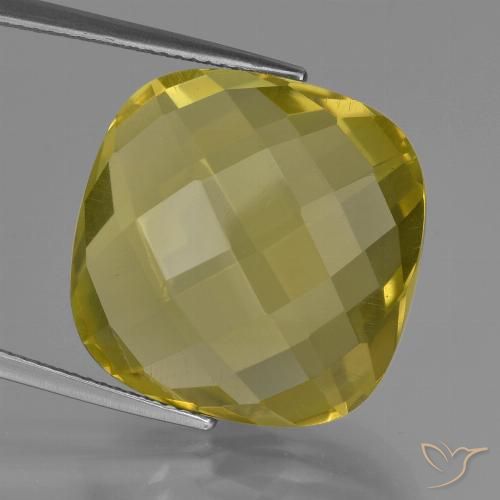 25.37ct Natural Amarillo piña Cuarzo, Forma Cojín, VVS