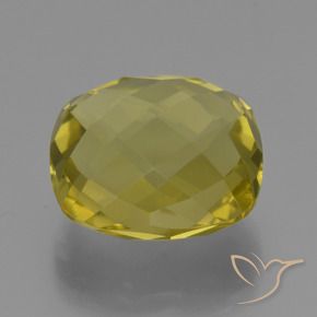 Cuarzo Amarillo claro medio natural de 26.11 ct, Forma Cojín, VVS-VS