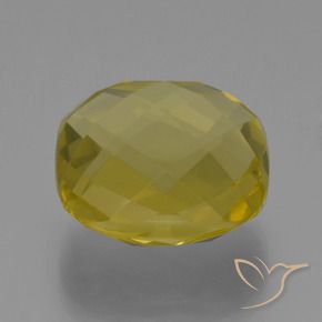 Cuarzo Amarillo claro medio natural de 27.80 ct, Forma Cojín, VVS-VS