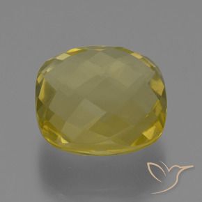 Cuarzo Amarillo claro natural de 28.15 ct, Forma Cojín, VVS-VS