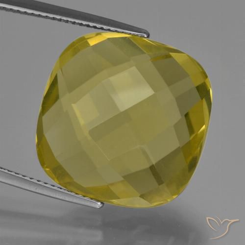 27.40ct Natural Amarillo piña Cuarzo, Forma Cojín, VVS-VS, Photo A