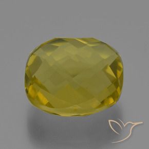 Cuarzo Amarillo piña natural de 27.40 ct, Forma Cojín, VVS-VS